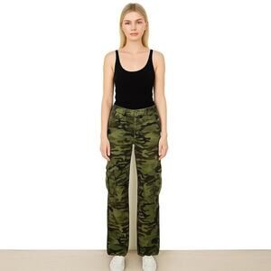 2/$30 SHEIN Camouflage Cargo Pants Relaxed Straight Leg XS Tall #A0316 TRB2